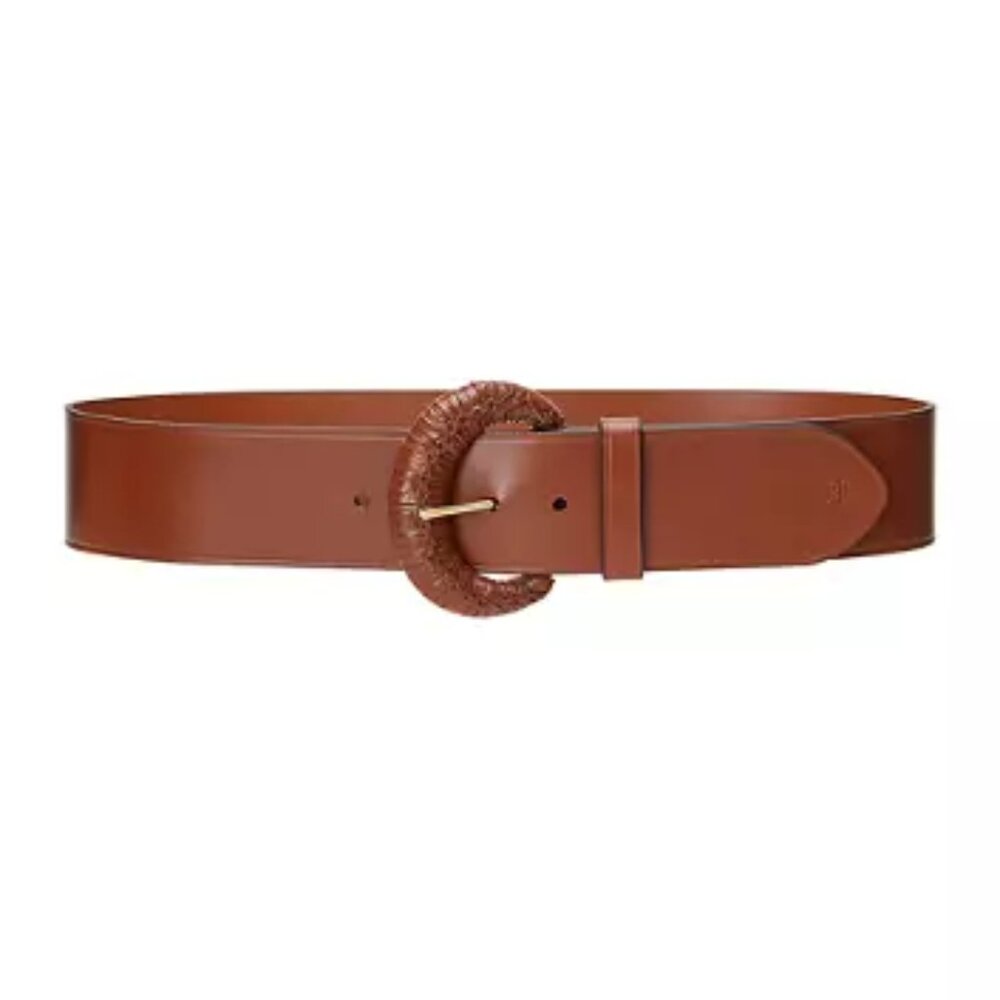 New Ralph Lauren Crescent Buckle Leather Belt - Picture 11 of 11